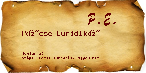 Pécse Euridiké névjegykártya